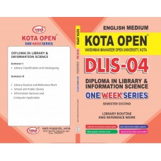 DLIS-04 LIBRARY ROUTINE AND REFFRENCE WORK  VMOU 2nd Semester ENGLISH MEDIUM