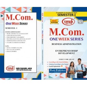 RU M.COM SEMESTER-1 BADM- ENTERPNEURSHIP DEVELOPMENT
