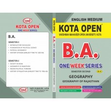 GE-02 GEOGRAPHY-GEOGRAPHY OF RAJASTHAN (VMOU BA) SEMESTER-II 1st YEAR ENGLISH MEDIUM