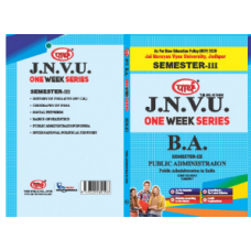 BA SEMESTER-3 Public Administration -One week series -JNVU JODHPUR