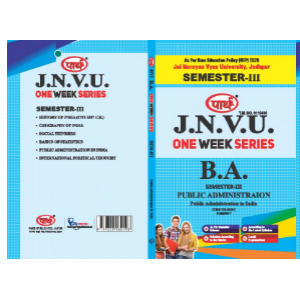 BA SEMESTER-3 Public Administration -One week series -JNVU JODHPUR