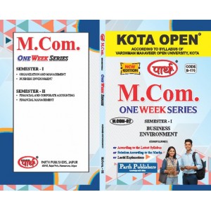 M.COM SEMESTER-1 BUSINESS ENVIRONMENT- E/MEDIUM