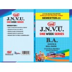 BA SEMESTER-3  History Skill paper -Cultural profile of Rajasthan   (Q-ANSWER) One week series -JNVU JODHPUR