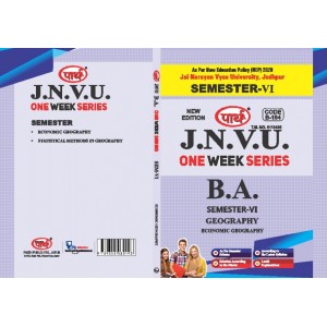 BA SEMESTER-6  GEOGRAPHY- PAPER-1- ECONOMIC GEOGRAPHY  (Q-ANSWER) One week series -JNVU 