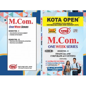 M.COM SEMESTER-2 FINANCIAL AND CORPORATE ACCOUNTING- E/MEDIUM