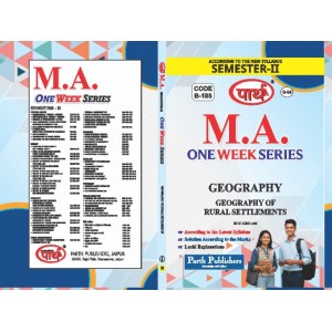 RU MA SEMESTER-2 GEOGRAPHY-Geography of Rural Settlements