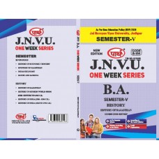 BA SEMESTER-5  HISTORY-PAPER-1 HISTORY OF RAJASTHAN  (Q-ANSWER) One week series -JNVU 