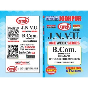 B.COM SEMESTER-4 Skill paper -IT tools for Business  (Q-ANSWER) english medium -JNVU 