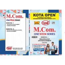 M.COM SEMESTER-1 ORGANIZATION AND MANAGEMENT E/MEDIUM