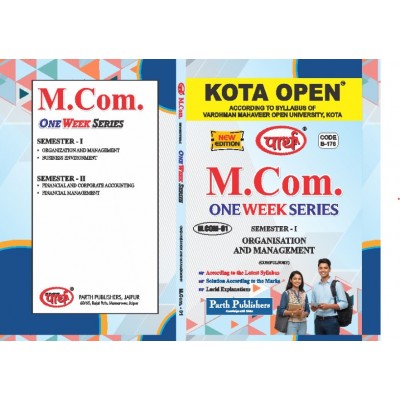 M.COM SEMESTER-1 ORGANIZATION AND MANAGEMENT E/MEDIUM