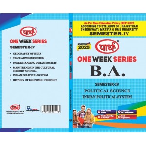 BA SEMESTER-4 POLITICAL-Indian political system (Q&A) One Week Series--RU E/M