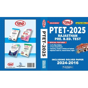 PTET Entrance Exam Rajasthan Pre B.Ed. Test by Parth Publishers Jaipur English Medium