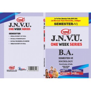 BA SEMESTER-6  SOCIOLOGY-PAPER-1 RURAL SOCIETGY OF INDIA  (Q-ANSWER) One week series -JNVU 