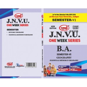 BA SEMESTER-6  GEOGRAPHY- PAPER-1- STATISTICAL METHODS IN GEOGRAPHY  (Q-ANSWER) One week series -JNVU 