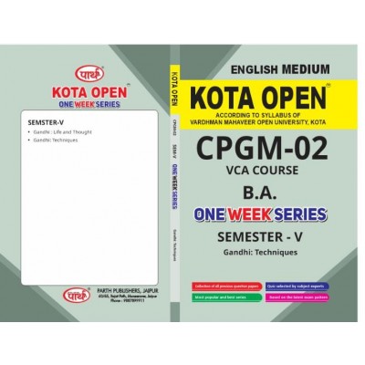 CPGM-2 VCA COURSE-Gandhi:Techniques (VMOU BA) SEMESTER-V  ENGLISH MEDIUM-VMOU