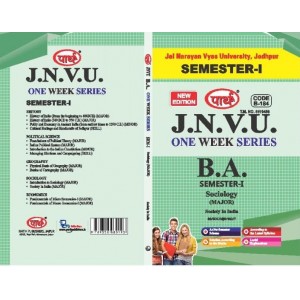 BA SEMESTER-I Sociology - Society In India(ENGLISH MED.) One week series -JNVU JODHPUR
