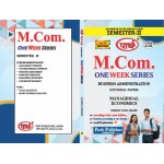 RU M.COM SEMESTER-II BADM- Managerial Economics