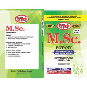 MSC SEMESTER-3 PDUSU (Shekhawati) University=  BOTANY -GROUP A-PLANT PATHOLOGY- ADVANCED PLANT PATHOLOGY