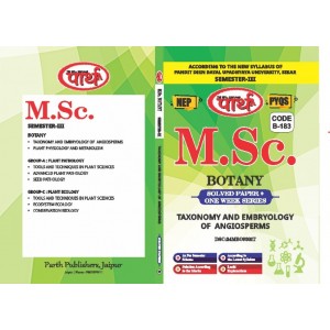 MSC SEMESTER-3 PDUSU (Shekhawati) University  BOTANY -TAXONOMY AND EMBRYOLOGY OF ANGIOSPERMS