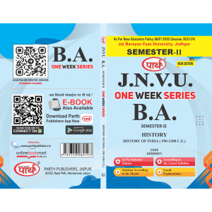BA SEMESTER-2 HISTORY OF INDIA 550-1200  (Q-ANSWER) One week series -JNVU JODHPUR