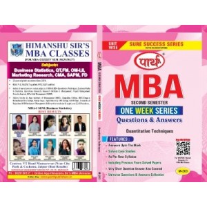 MBA-2ND Semester M-203 QUANTITATIVE TECHNIQUES - Q&A One week series (RTU)