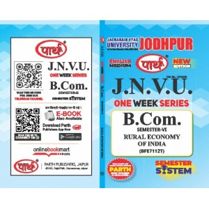 B.COM SEMESTER-6 RURAL ECONOMY OF INDIA  (Q-ANSWER) ENGLISH medium -JNVU 