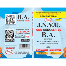 BA SEMESTER-2 ADMINISTRATIVE INSTITUTIONS   (Q-ANSWER) One week series -JNVU JODHPUR