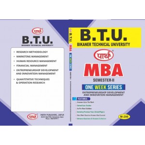 MBA SEMESTER-2 Entrepreneurship Development and Innovation Management Q&A One week series (BTU)