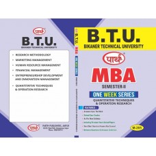 MBA SEMESTER-2 Quantitative Techniques and Operation Research Q&A One week series (BTU)
