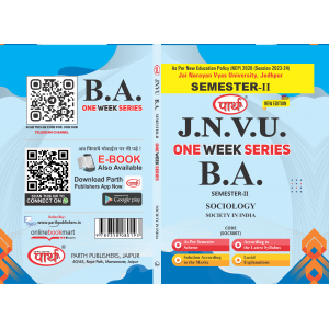 BA SEMESTER-2 SOCIETY IN INDIA  (Q-ANSWER) One week series -JNVU JODHPUR